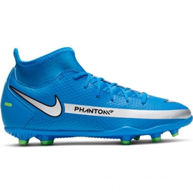 Nike Phantom Gt Club Df FG / MG Jr CW6727-400 voetbalschoenen veelkleurig blauw