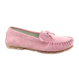 Dames leren loafers roze Filippo DP1204 / 21 PI