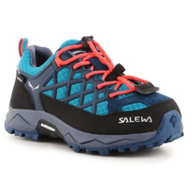 Salewa Wildfire Wp Jr 64009-8641 trekkingschoenen zwart blauw