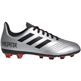 Adidas Predator 19.4 FxG Jr G25822 voetbalschoenen zilver