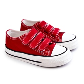 FR1 Rode Bernie klittenband-sneakers voor kinderen rood rood
