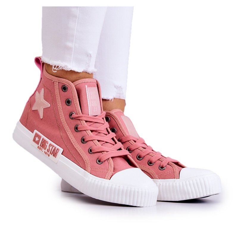 Klassieke hoge sneakers Big Star JJ274382 roze