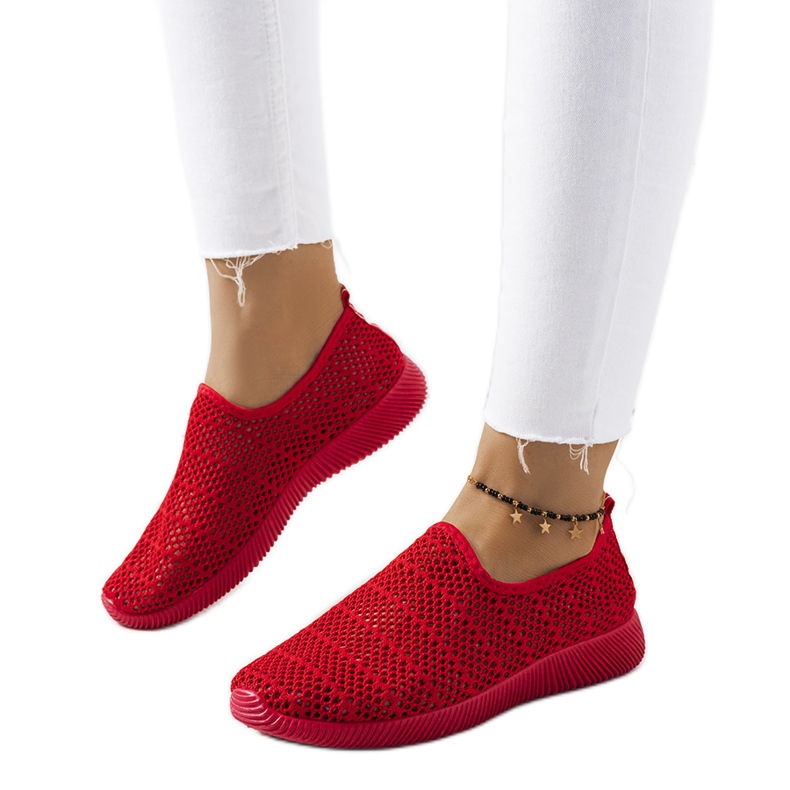 Rode Ritva-sneakers voor dames rood