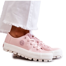 Modieuze gelakte sneakers Big Star KK274047 roze