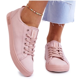 Dames Smooth Low Sneakers Big Star LL274059 Roze