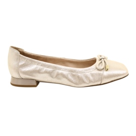 Caprice ballerina's damesschoenen 9-22104-20 354 TAUPE SUE.MET zilver