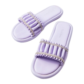 Paarse sandalen met zirkonia's van Anapor