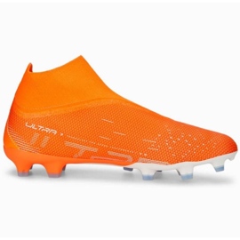 Puma Ultra Match+ Ll FG/AG M 107243 01 voetbalschoenen oranje sinaasappels en rood
