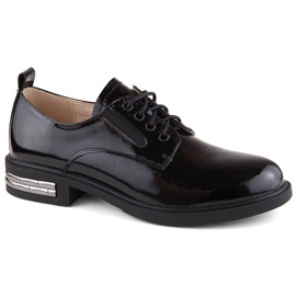 Zwarte lakleren dames oxford schoenen Filippo DP6189