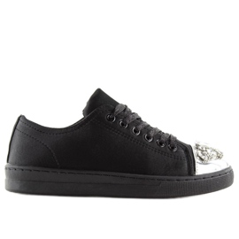 Zwarte Sneakers Met Stenen V-5502 Zwart
