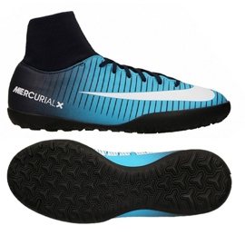 Nike MercurialX Victory VI DF TF Jr 903604-404 voetbalschoenen blauw