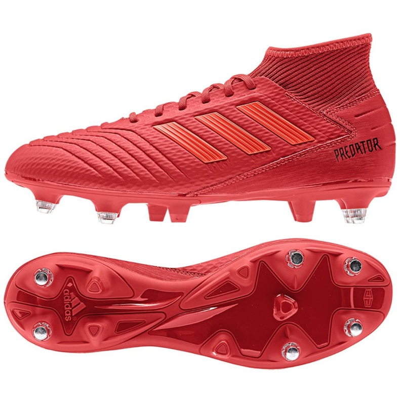 Adidas Predator 19.3 Sg M D97958 voetbalschoenen rood rood