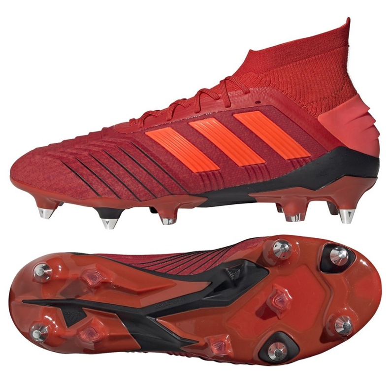 Adidas Predator 19.1 Sg M D98054 voetbalschoenen rood rood