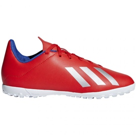 Adidas X 18.4 Tf Jr BB9417 voetbalschoenen sinaasappels en rood rood