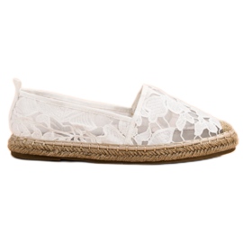 Lucky Shoes Espadrilles van wit kant