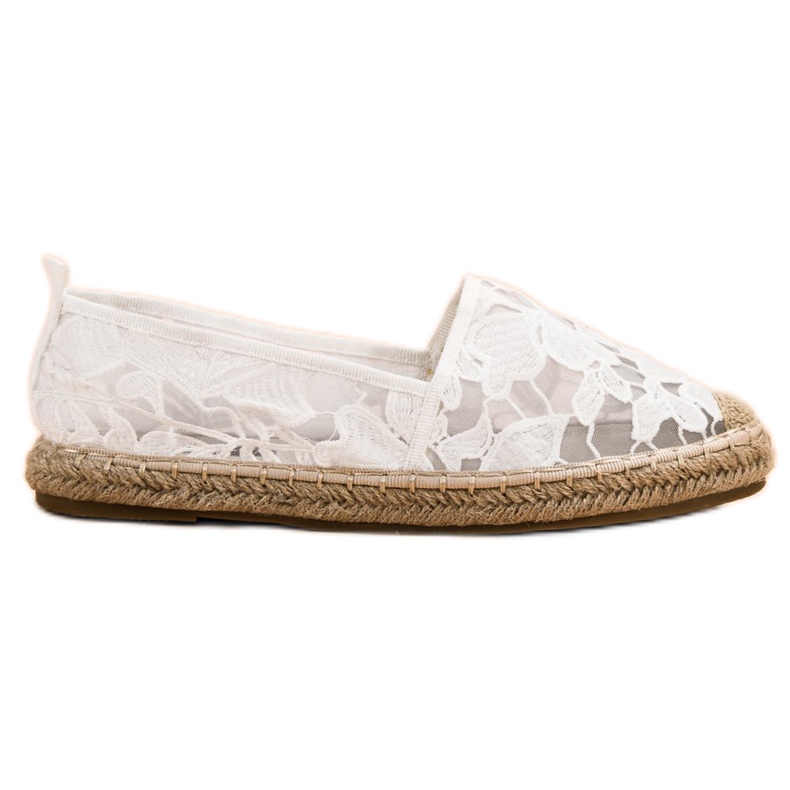 Lucky Shoes Espadrilles van wit kant