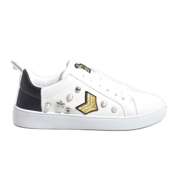 856-Y witte sneakers rijkelijk versierd