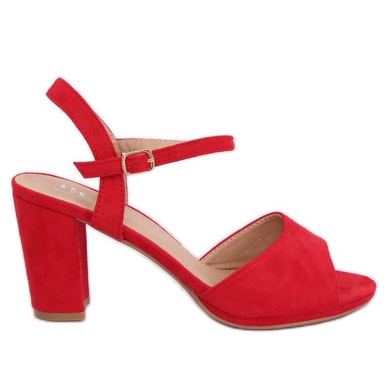 Rode sandalen met hoge hakken 955-47 Red rood