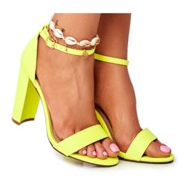 ADY Dames Sandalen On A Heel Geel Neon Anastasie