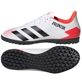 Adidas Predator 20.4 Tf M EG0925 voetbalschoenen wit rood