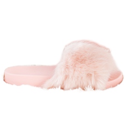 SHELOVET Comfortabele bontpantoffels roze