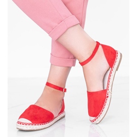 Chloe Star rode espadrilles sandalen rood 1