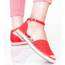 Chloe Star rode espadrilles sandalen rood 2