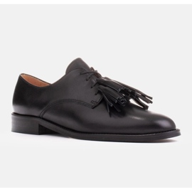 Marco Shoes Veterschoenen met franjes zwart 1