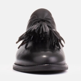 Marco Shoes Veterschoenen met franjes zwart 2