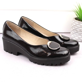 Dames lakleren schoenen met decoratie Filippo DP4569 zwart 5