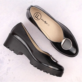 Dames lakleren schoenen met decoratie Filippo DP4569 zwart 6
