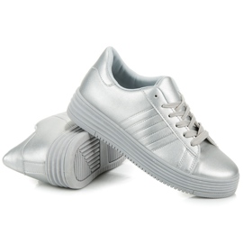Zilveren sneakers grijs 3
