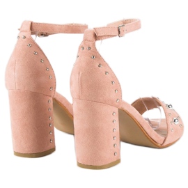 Comfortabele sandalen op een paal roze 3