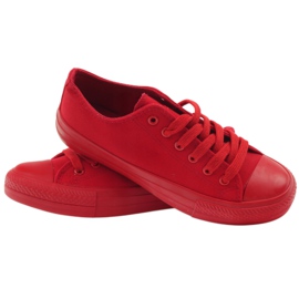 DK Rode sneakers vastgebonden rood 3