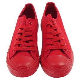 DK Rode sneakers vastgebonden rood 4