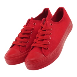 DK Rode sneakers vastgebonden rood 5