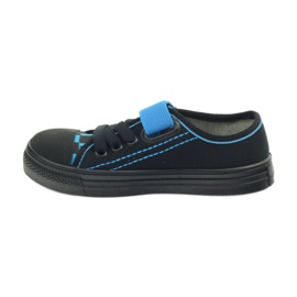 Zwarte Befado 429x007 zwarte sneakers pantoffels blauw 2