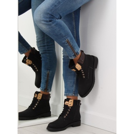 Zwarte houten laarzen voor dames ZH788 Zwart bruin 5