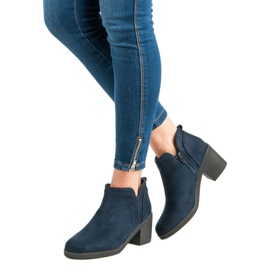 Ideal Shoes Laarzen met hoge hakken blauw 2