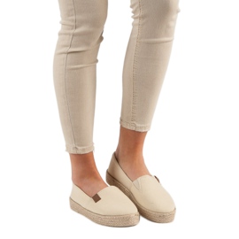 Beige espadrilles instapper 1
