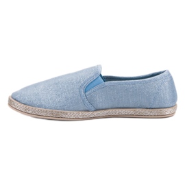 Ideal Shoes Comfortabele instappers blauw 1