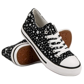J. Star Zwarte sneakers met sterren 2