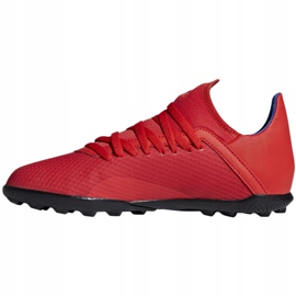 Adidas X 18.3 Tf Jr BB9403 voetbalschoenen veelkleurig rood 2