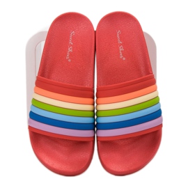 Sweet Shoes Kleurrijke rubberen slippers rood veelkleurig 3