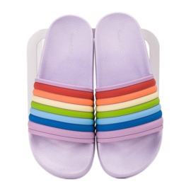 Sweet Shoes Kleurrijke rubberen slippers paars veelkleurig 4