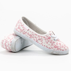 Sneakers met VICES-patroon wit roze 3