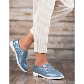 SHELOVET Gebonden schoenen met Eco-leer blauw 2