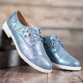 SHELOVET Gebonden schoenen met Eco-leer blauw 1