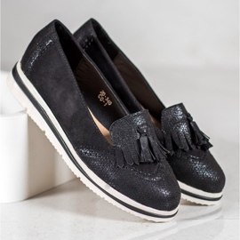 Bestelle Loafers op het platform zwart 2