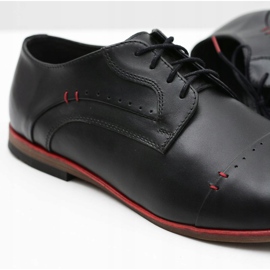 Gejms Elegante zwarte leren Isacco-schoenen voor heren 6